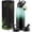 Gradient Mint Black, variant on SipX™ 40 oz Insulated Water Bottle with 3 Lids – Leakproof Stainless Steel, Triple Insulated – Yellow