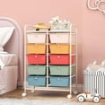 thumbnail image 2 of Costway 10-Drawer Storage Cart Utility Rolling Trolley Kitchen Office Organizer Macaron, 2 of 10