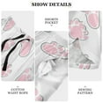 thumbnail image 5 of Women's Soft Sleep Shorts Relaxed Fit Lounge Pajama Bottoms Shorts for Women Pajama for Home and Comfort Pink Bunny Footprints, 5 of 8