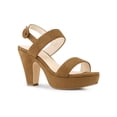 thumbnail image 1 of BLISSFUL STEP Women's Slingback Platform Chunky Heeled Sandals, 1 of 7