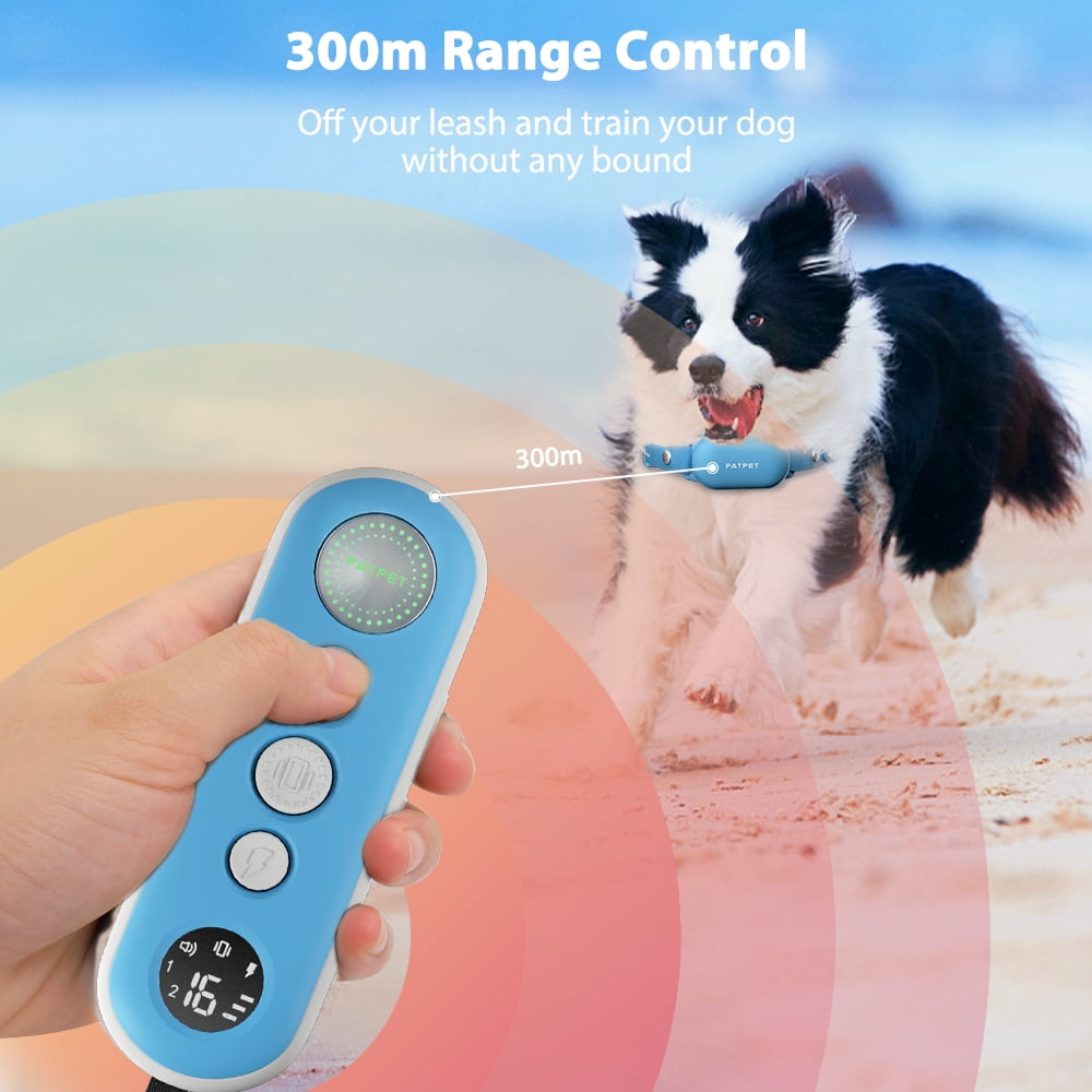PATPET P680 Bark Control Remote Dog Training Shock Collar for Large Dogs