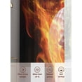 thumbnail image 6 of Flame Golf Ball Sheer Curtains 2 Panels Set Sports Black Background Abstract Art Sheer Window Curtains Light Filtering Rod Pocket Voile Drapes for Bedroom Living Room 52"x45", 6 of 9