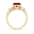 thumbnail image 2 of ANGARA Nature Inspired Square Lab Grown 2.1 Ct Ruby Twisted Vine Engagement Ring for Women in 14K Yellow Gold (Size-8mm) | July Birthstone, Anniversary, Jewelry Gift for Women | Lab-Grown Ruby Ring, 2 of 8