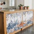 thumbnail image 6 of Blue Coastal Tier Curtains 24 Inch Length, Summer Beach Starfish Weeping Eucalyptus Cafe Short Curtains for Bathroom Over Sink, Small Kitchen Curtain Light Filtering Drapes 2 Panels 27.5"Wx24"L, 6 of 8