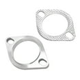 thumbnail image 3 of Kit de conexión de brida de escape, 2 uds., 2 pernos, 2,5 pulgadas, acero inoxidable, Universal, para cabezales Catback de tubo de escape, 3 of 12
