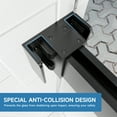 thumbnail image 4 of 56–60" W × 76" H Double Sliding Frameless Shower Door, 5/16" Tempered Glass, Stainless Steel Hardware, Matte Black Finish, 4 of 9