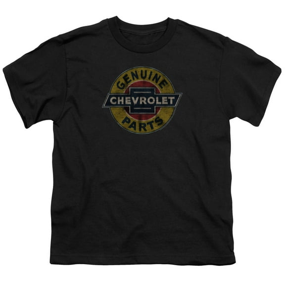 Chevrolet - Genuine Chevy Parts Distressed Sign - Youth Short Sleeve Shirt - Medium