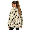 thumbnail image 2 of Xoenoiee Dachshund Paw Bone Flower Leaves Print Oversized Sweatshirt for Women Crew Neck Fleece Long Sleeve Pullover Dressy Casual Cute Sweatshirt 2025 Fall Clothes, Size 3XL, 2 of 7