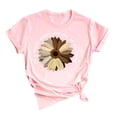 thumbnail image 1 of PMVFHDE Hauts à Manches Courtes pour Femmes Imprimé Graphique Floral Col Rond Ample Grande Taille T-Shirt Blouse, 1 of 1