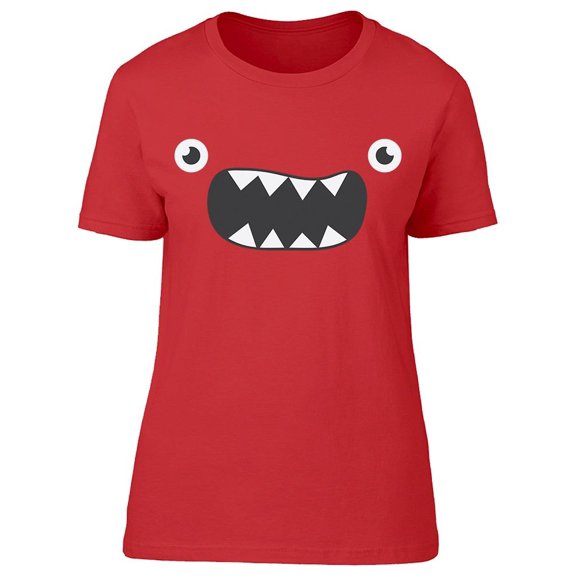 Funny Monster Face Graphic Women's T-shirt
