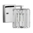 thumbnail image 6 of JONATHAN Y Coco Prism Vintage 4.75" 1-Light Metal/Glass Classic Glam LED Vanity Light, Chrome, 6 of 8