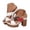 White, variant on Womens Platform Heeled Sandals Chunky High Heel Wedge Slides Pumps Hollow Orthopedic Summer Dressy Shoes Size 6-10