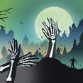 thumbnail image 2 of Halloween Cosplay Soild Unisex Horror Skull Claw Print Guantes de invierno Fridja nalpqowj3042, 2 of 6