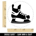 thumbnail image 2 of Hockey Ice Skates Skating Blades Self-Inking Rubber Stamp Ink Stamper - Fuchsia Ink - Small 3/4 Inch, 2 of 7