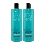 SexyHair Healthy Moisturizing Shampoo & Conditioner Duo, 25 oz..Moisture, Slip, Detangling, and Shine. SLS and SLES Sulfate Free. All Hair Types.