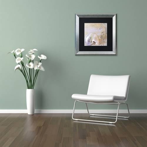 Trademark Fine Art "Painted Sea IV" Canvas Art by Color Bakery Black Matte, Silver Frame