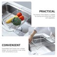 thumbnail image 4 of HOMEMAXS Silver Stainless Steel Expandable Dish Drying Rack for Home Use Convenient Kitchen Drain Holder 24.5 x 10.5 x 6.5 inches, 4 of 6