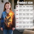 thumbnail image 7 of Uorisanigo Girls Half Zip Sweatshirt with Long Sleeve, Oversized Cool Fire Wolf Sweatshirts for Teen Girl, Fall Fashion Drop Shoulder Pullover Top Jackets Athletic Outerwear, 7 of 7