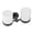 Double cup Black, variant on AOOOWER Wall-Mounted Toothbrush Holder with Frosted Glass Cup Set for Toothbrushes