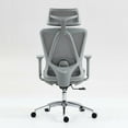 thumbnail image 4 of GVN Ergonomic Computer Chair with Reclines 90-120 Degrees, Home Office Desk Chairs with Flexible Pattern-Free Mesh Fabric for Home, Offices, Gray, 4 of 7