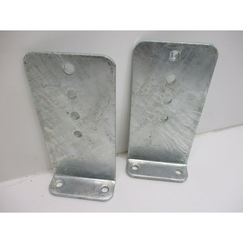 (2) Vertical Pontoon Boat Trailer Bunk Bolster L Brackets / 5" by 10