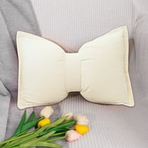 Tgbvmt Bow Pillow for Sofa, Decorative Cushion, Two-Purpose Lumbar Pillow for Home, Office, Soft Corduroy Cover, Ideal Gift for Mother's Day, Adds Comfort, Support, and Style to Any Space