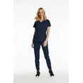 thumbnail image 1 of Elements EL9905 Mock Wrap Top and Jogger Pant Scrub Set Navy Small Petite, 1 of 3