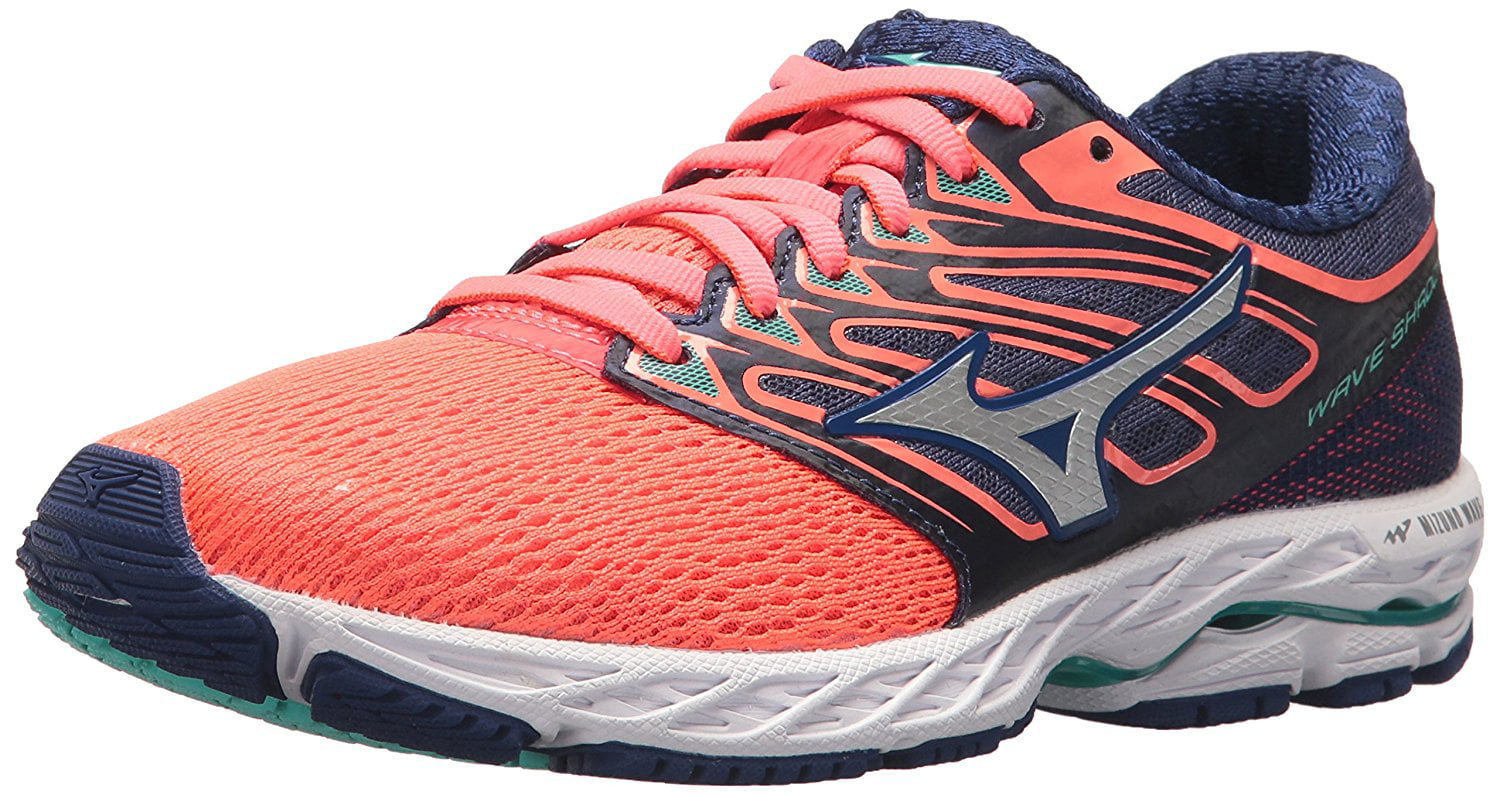 Meerdere lineair Booth Mizuno Running Women's Wave Shadow Shoes, Fiery Coral/White, 9.5 B US -  Walmart.com