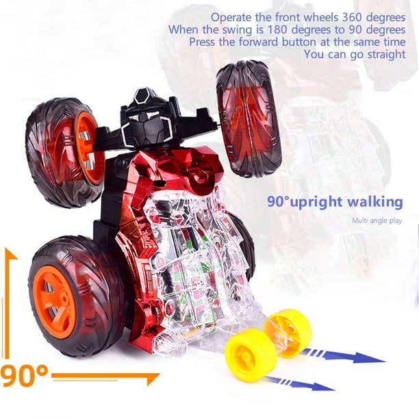 Juguetes Para Niño Coche de acrobacias con control remoto, giro de