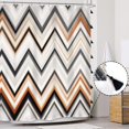 thumbnail image 2 of Colorful Tassel Shower Curtain Abstract Geometric Stripe Bathroom Curtains Set Modern Lines Chevron Simple Minimalist 72Wx72L Inches Bath Accessories Art Home Decor Fabric 12 Pack Hooks, 2 of 5