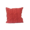 thumbnail image 2 of Benjara 18 X 18" Cotton Cable Knit Pillow with Twisted Details- Orange, 2 of 2