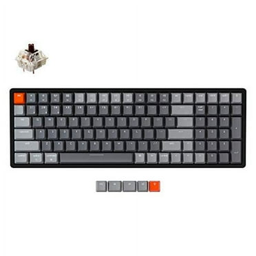 Keychron K4 Wireless Bluetooth/USB Wired Gaming Mechanical Keyboard, Compact 100 Keys RGB LED Backlit Gateron G Pro Brown Switch N-Key Rollover, Aluminum Frame for Mac Windows, Version 2