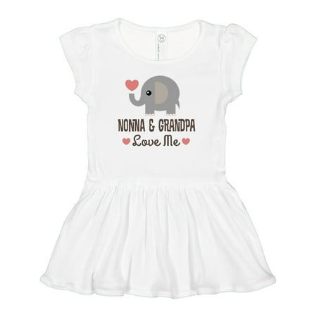 

Inktastic Nonna and Grandpa Love Me Gift Baby Girl Dress