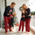 thumbnail image 4 of RUINIXCW Family Christmas Pajamas Matching Set Xmas Jammies Holiday Outfit for Couples Women Men PJS Set Santa Hat Letters Print Sleepwear Loungewear, 4 of 10