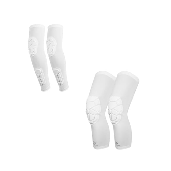 BESTSKY 2026 New 2-Piece Knee Brace Knee Pads for Women Knee Sleeves for Men White L for Sports Exercise Knee Protection Preventing Injuries Providing Support During Workouts