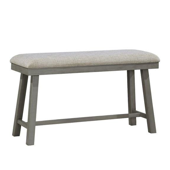 Lexicon Trudy Textured Counter Height Bench in Gray