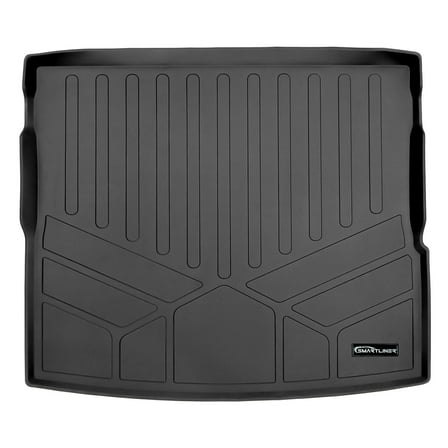 SMARTLINER All Weather Custom Fit Cargo Liner Trunk Floor Mat Black Compatible With 2016-2022 BMW X1 Cargo Fits Without Spare Tire