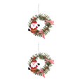 thumbnail image 2 of Cateissary Artificial Christmas Wreath Hanging Simulation Xmas Garland Reusable Decor Background Decoration Ornament Indoor Pendant Anciano 2Conjunto, 2 of 6