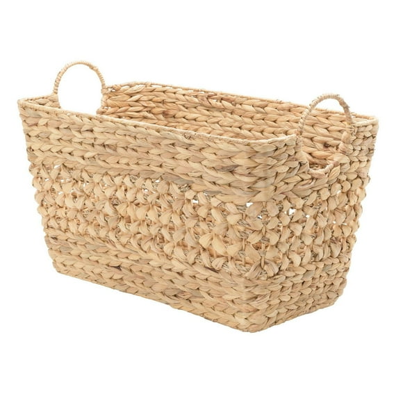 Panier de rangement jacinthe d'eau et herbier marin fini naturel