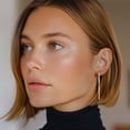 thumbnail image 2 of 14K Solid Yellow Gold 2.5mm Twisted Round Extra Large Hoop Earrings, 2 of 10