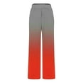 thumbnail image 5 of EQWLJWE Women Summer Wide Leg Pants 2024 New Gradient Print Elastic Waisted Beach Trousers Long Lounge Straight Pant with Pockets for Beach Trips(S-2XL), 5 of 5