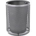 thumbnail image 4 of Global Industrial 36 Gallon Outdoor Diamond Steel Trash Can With Flat Lid, Gray, 4 of 7