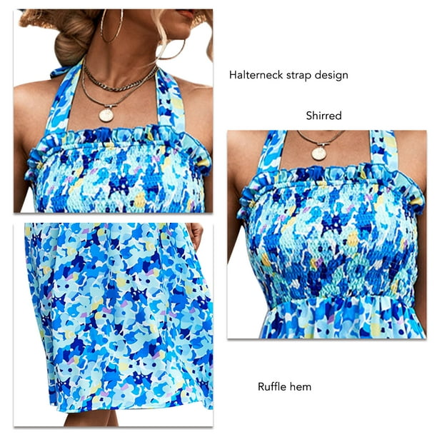 Vestido con volantes florales vestido de verano estampado transpirable para mujer para club ANGGREK Otros