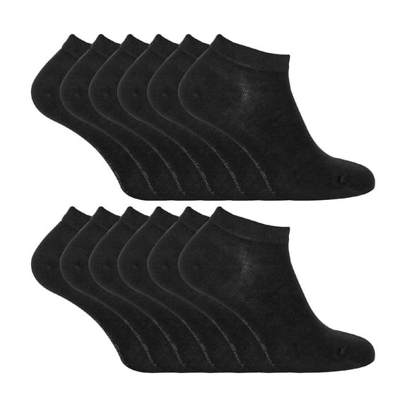 12 Pairs Mens Bamboo Trainer Socks | Sock Snob | Breathable Cushioned Low Cut Socks for Summer