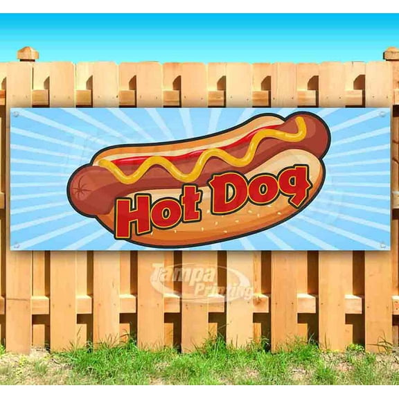 Hot Dog 13 oz Vinyl Banner With Metal Grommets