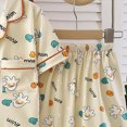 thumbnail image 5 of TOWED22 Girls Pajamas Satin Pajama Set Silk Pjs Short Sleeve Button Down Summer Sleepwear for Kids,3-4 Y, 5 of 5
