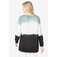 thumbnail image 3 of Woman Within Plus Size Tie-Dyed Knit Sweatshirt Tunic, 3 of 6