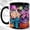 Black, variant on Neon Ghost Coffee Mug, Halloween Bow Mug, Ceramic 11 oz
