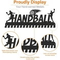 thumbnail image 5 of 1 Set Handball Medal Holder 17 Hooks Sports Medal Hanger Display Medal Rack Organizer Iron Award Ribbon Display Rack Wall Mounted Handball Medals Rack Decor for Athlete, 5 of 7