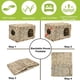 thumbnail image 5 of Casa de pasto para conejos kathson grande, plegable y tejida con pasto marino, 5 of 7